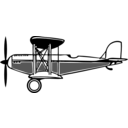 download Biplane clipart image with 135 hue color