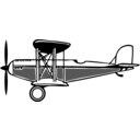 download Biplane clipart image with 180 hue color