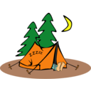 download Sleeping In A Tent clipart image with 0 hue color