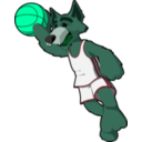 download Basketball Wolf clipart image with 135 hue color