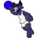 download Basketball Wolf clipart image with 225 hue color