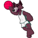 download Basketball Wolf clipart image with 315 hue color
