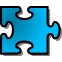 download Blue Jigsaw Piece 14 clipart image with 315 hue color