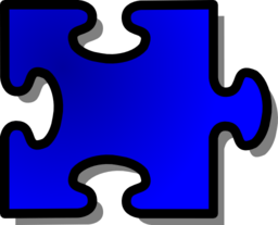 Blue Jigsaw Piece 14
