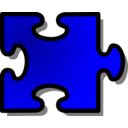 Blue Jigsaw Piece 14