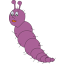 download Purple Worm clipart image with 45 hue color