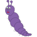 download Purple Worm clipart image with 0 hue color