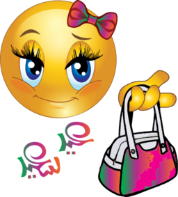 Cute Girl Feast Bag Smiley Emoticon