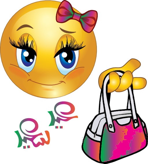 Cute Girl Feast Bag Smiley Emoticon