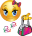 Cute Girl Feast Bag Smiley Emoticon