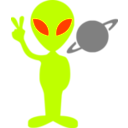 download Tobyaxis The Alien clipart image with 315 hue color