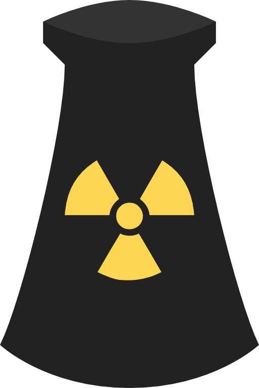 Nuclear Power Plant Icon Symbol 3