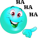 download Laughting Smiley Emoticon clipart image with 135 hue color