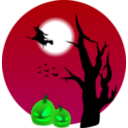 download Halloween Scene clipart image with 90 hue color