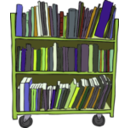 download Library Book Cart clipart image with 45 hue color