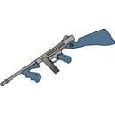 download Tommy Gun clipart image with 180 hue color