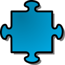 download Blue Jigsaw Piece 04 clipart image with 315 hue color