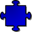 Blue Jigsaw Piece 04