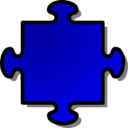 download Blue Jigsaw Piece 04 clipart image with 0 hue color