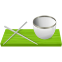 download Rice Bowl With Chopsticks clipart image with 45 hue color