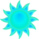 download Decorative Sun clipart image with 135 hue color