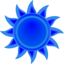 download Decorative Sun clipart image with 180 hue color