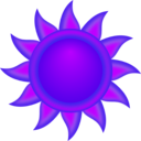 download Decorative Sun clipart image with 225 hue color