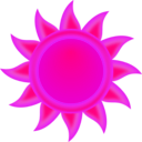 download Decorative Sun clipart image with 270 hue color
