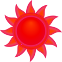 download Decorative Sun clipart image with 315 hue color