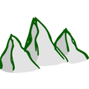 download Rpg Map Symbols Mountains clipart image with 90 hue color