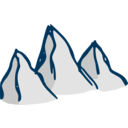 download Rpg Map Symbols Mountains clipart image with 180 hue color