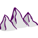 download Rpg Map Symbols Mountains clipart image with 270 hue color