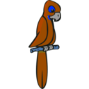 download Blue Macaw clipart image with 180 hue color