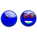 download Smiley 4 clipart image with 180 hue color