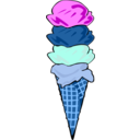 download Fast Food Desserts Ice Cream Cones Waffle Quad clipart image with 180 hue color
