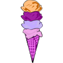 download Fast Food Desserts Ice Cream Cones Waffle Quad clipart image with 270 hue color