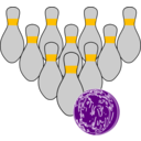 download Bowling Duckpins clipart image with 45 hue color