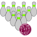 download Bowling Duckpins clipart image with 90 hue color