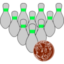 download Bowling Duckpins clipart image with 135 hue color