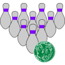 download Bowling Duckpins clipart image with 270 hue color