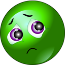 download Sad Smiley Emoticon clipart image with 135 hue color