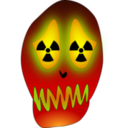 download Skull And Nuclear Warning clipart image with 0 hue color