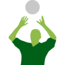 download Volleyball Player Silhouette clipart image with 45 hue color