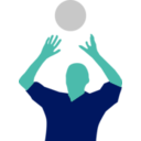 download Volleyball Player Silhouette clipart image with 135 hue color