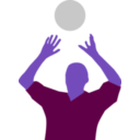 download Volleyball Player Silhouette clipart image with 225 hue color
