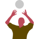 download Volleyball Player Silhouette clipart image with 315 hue color