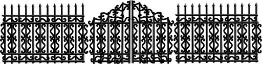 Iron Fence With Gate