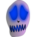 download Sad Skull clipart image with 225 hue color
