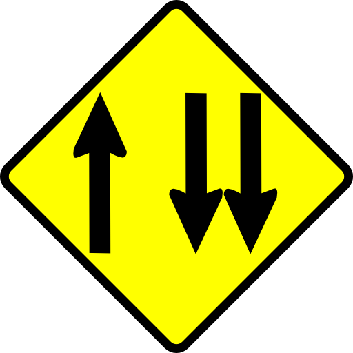 Caution Overtaking Lane