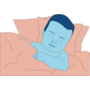 download Sleeping clipart image with 180 hue color